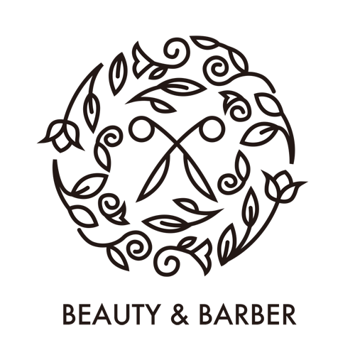 商品番号 0158 ハサミ 葉 花 のロゴデザイン ロゴの作成 ご購入ならロゴコレ